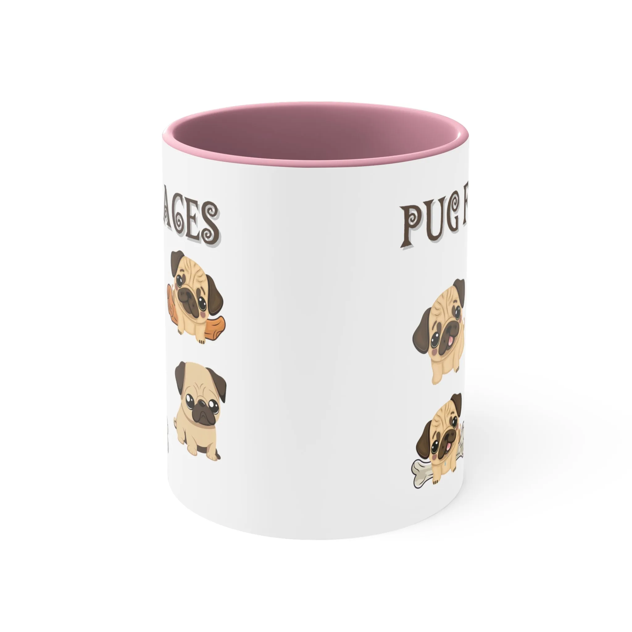 Enjoy this Custom Coffee Mug with Cute Pug Faces comes in  Multi-Colors 11 oz Gifts for Her, Dog lover gifts, dog mug