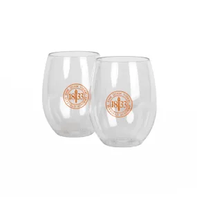 ES Sports Clear Plastic Wine Glass