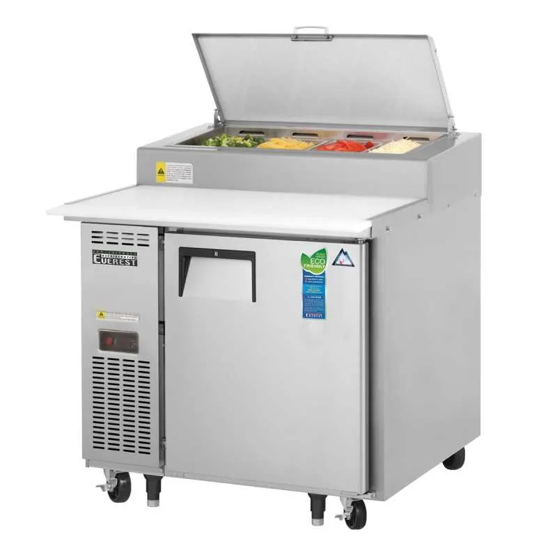 Everest - EPPR1, Commercial 35" 8 Pan Pizza Prep Table Refrigerator