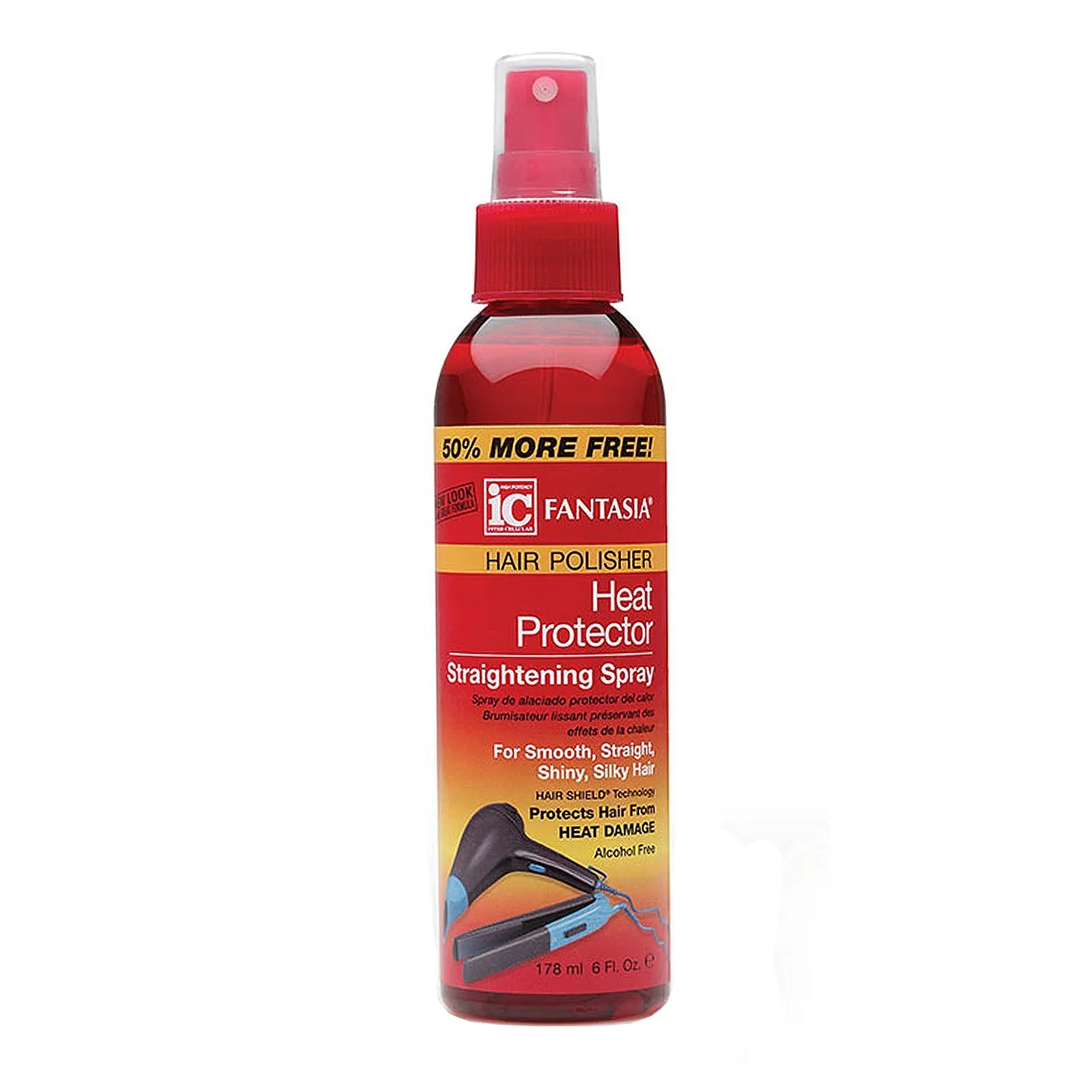 Fantasia IC Hair Polisher Heat Protector Straightening Spray 6oz