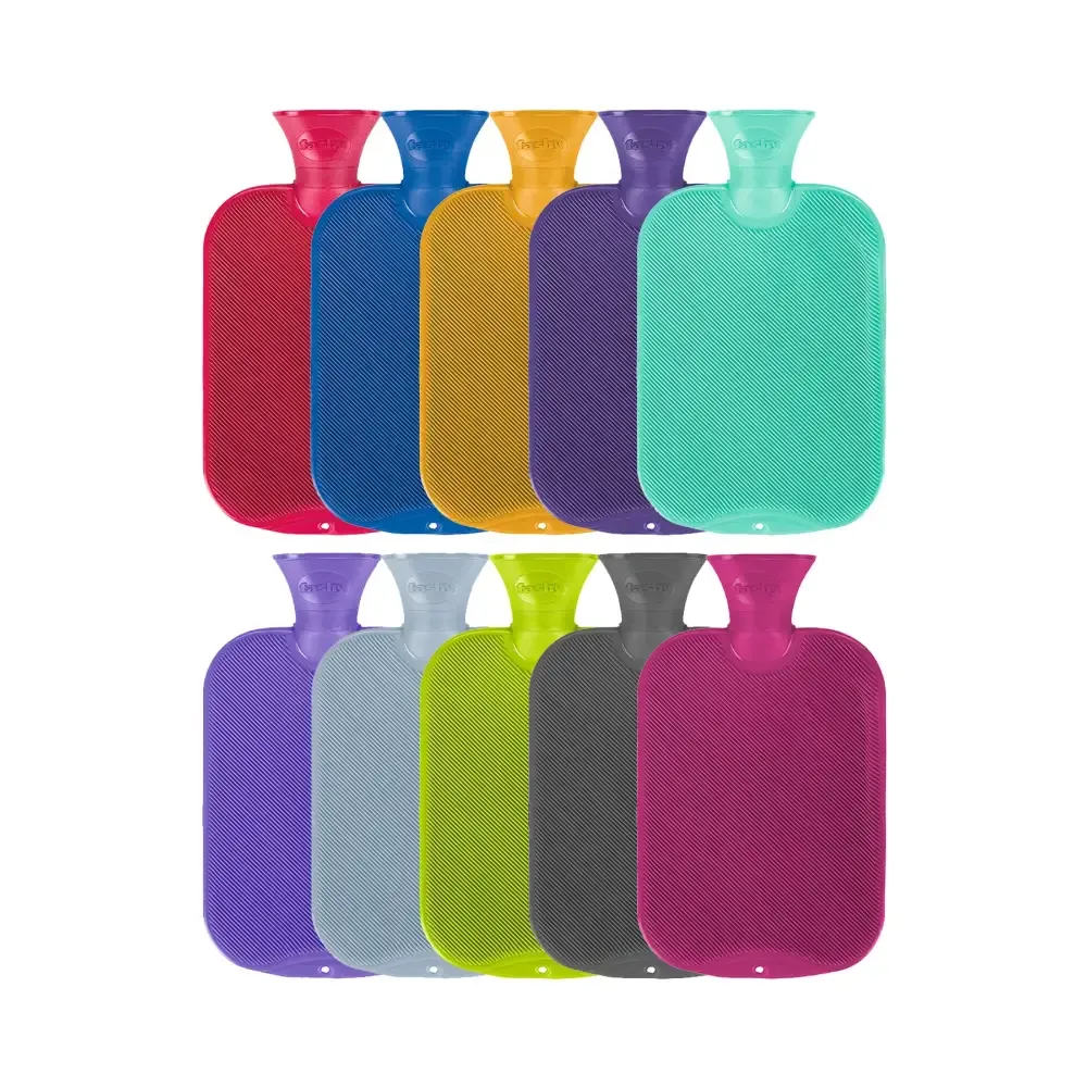 Fashy Hot Water Bottle 2 Litre Single Ribbed | Odourless | Rubber Free