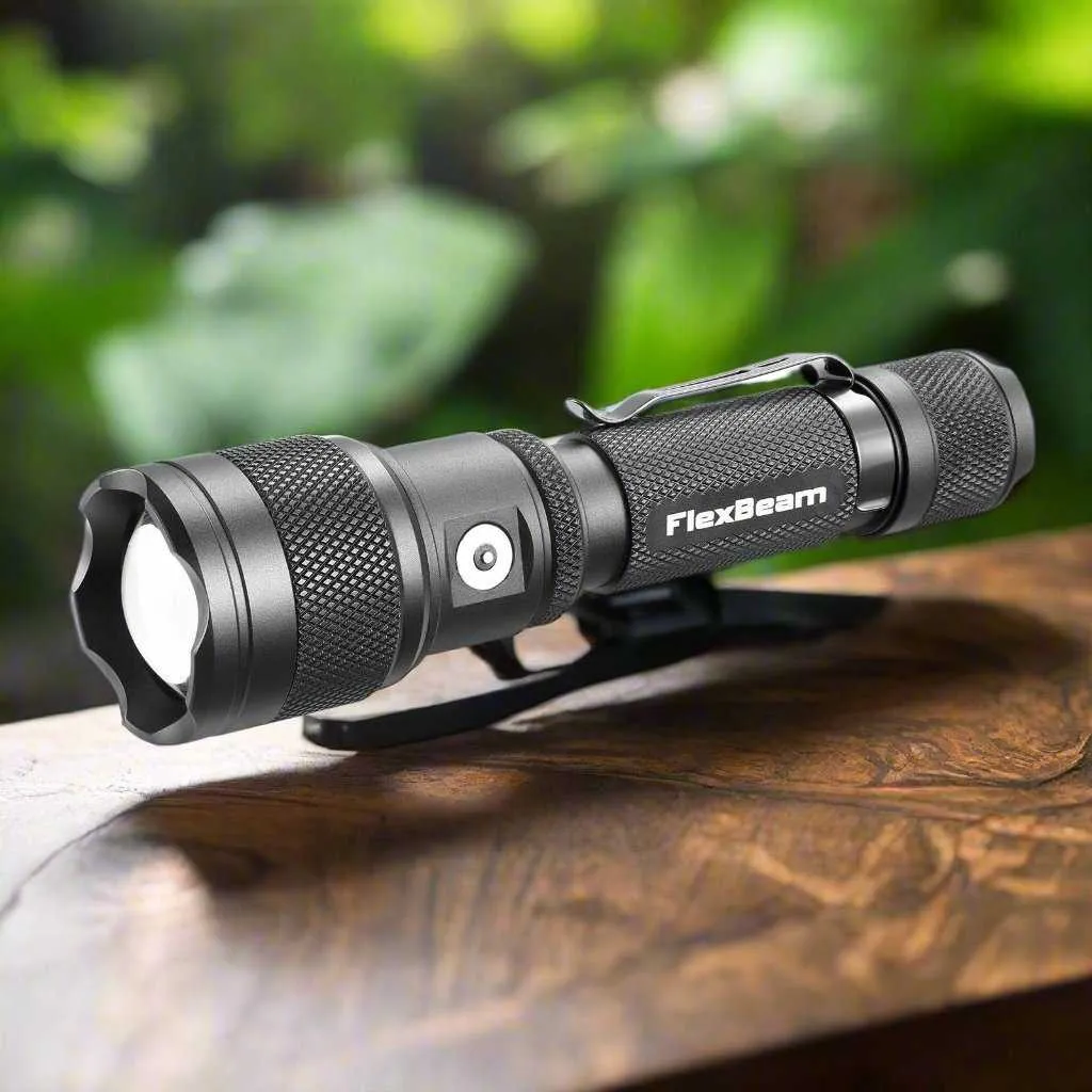 FlexBeam- 1200 Lumen Adjustable Beam Rechargeable Flashlight -New Release Limited Quanities