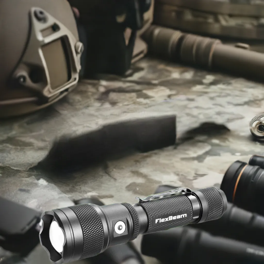 FlexBeam- 1200 Lumen Adjustable Beam Rechargeable Flashlight -New Release Limited Quanities