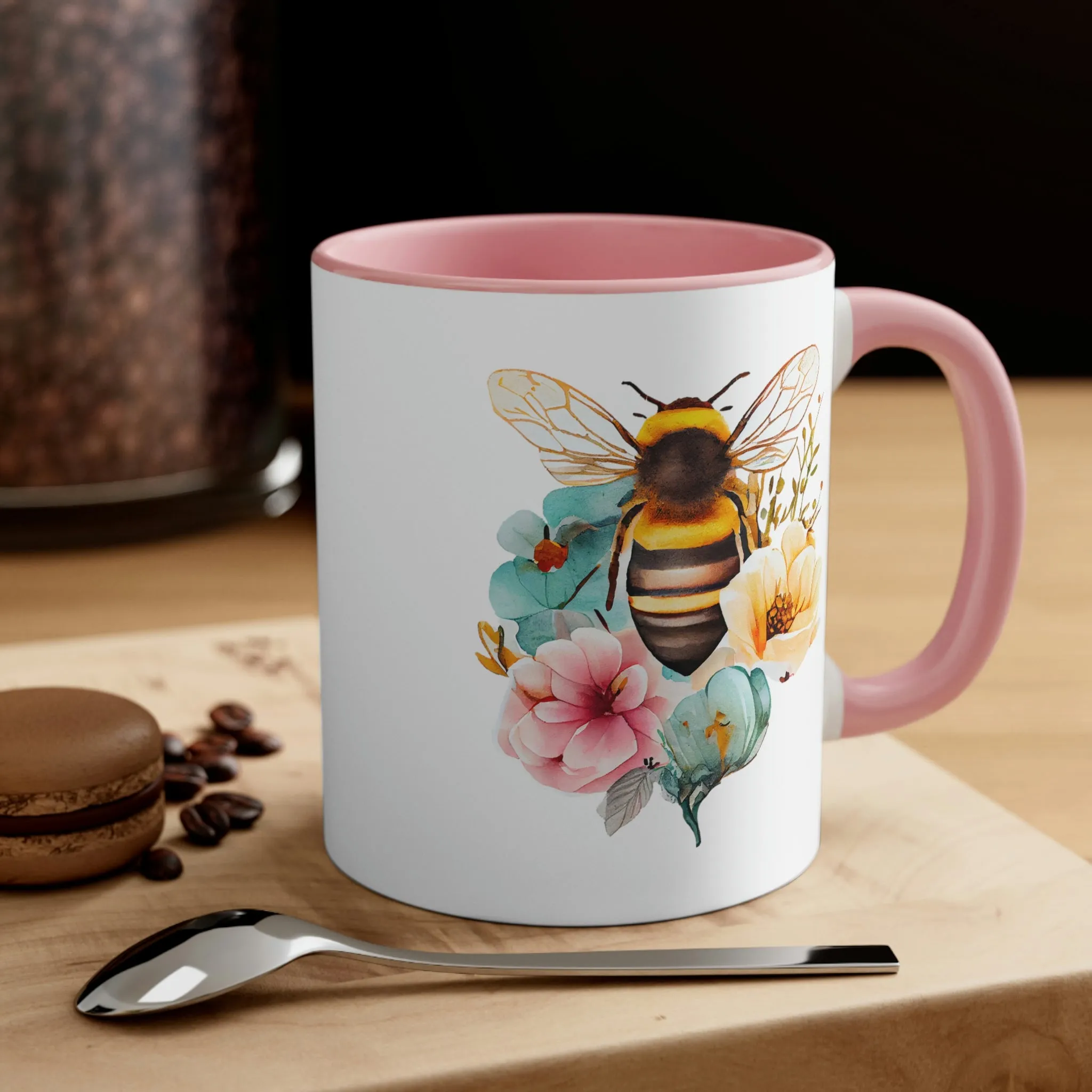 Floral Bee 4 - Accent Coffee Mug 11oz