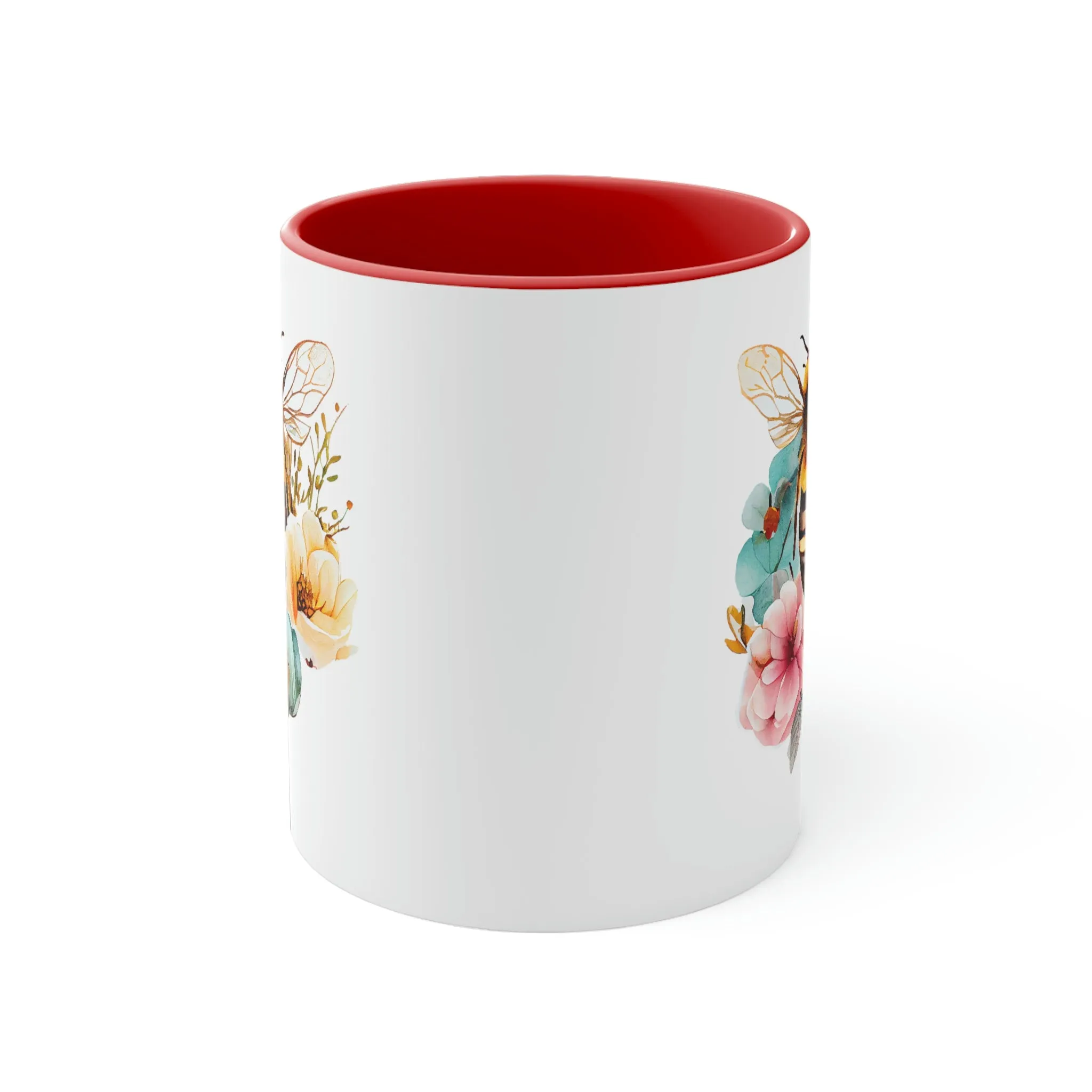 Floral Bee 4 - Accent Coffee Mug 11oz