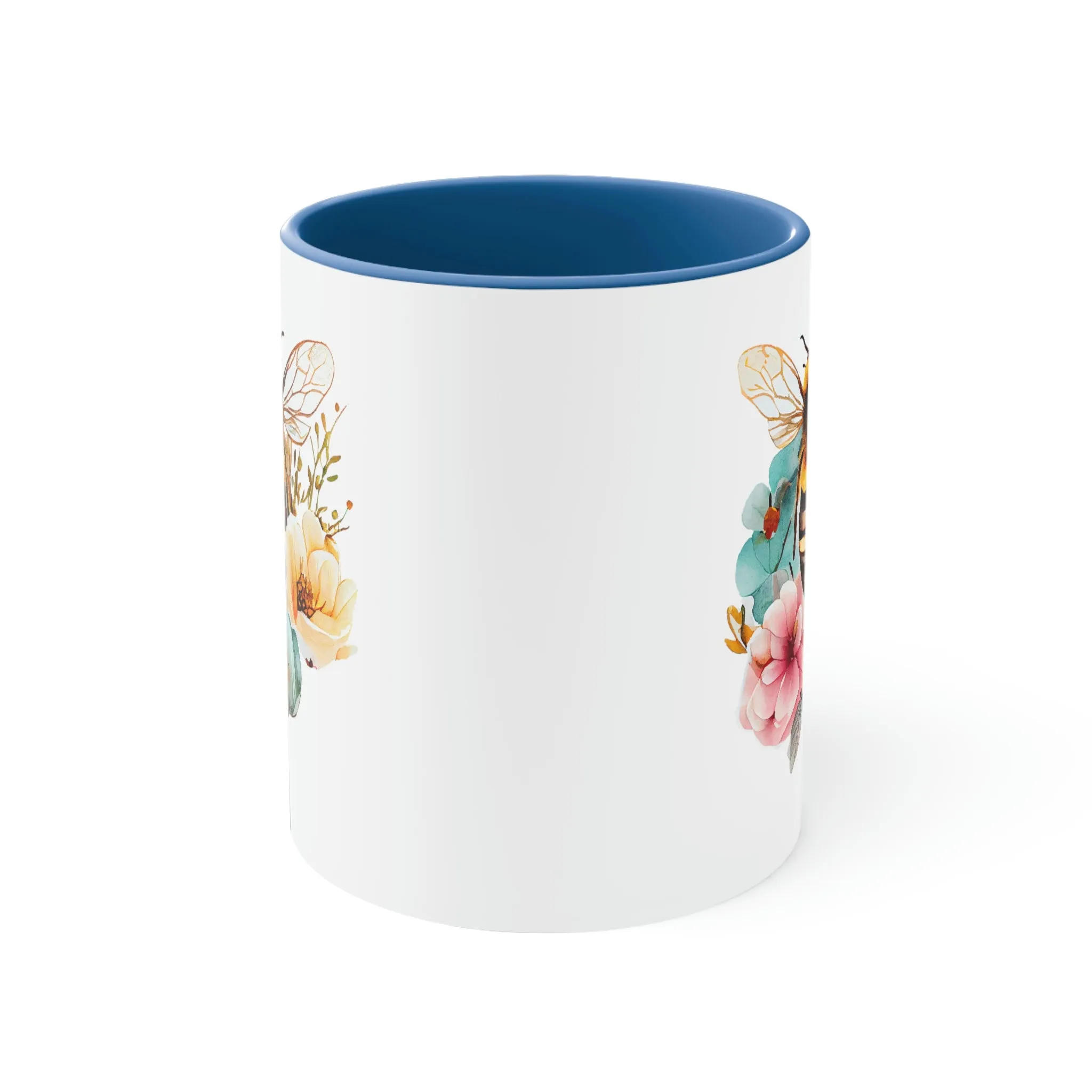 Floral Bee 4 - Accent Coffee Mug 11oz