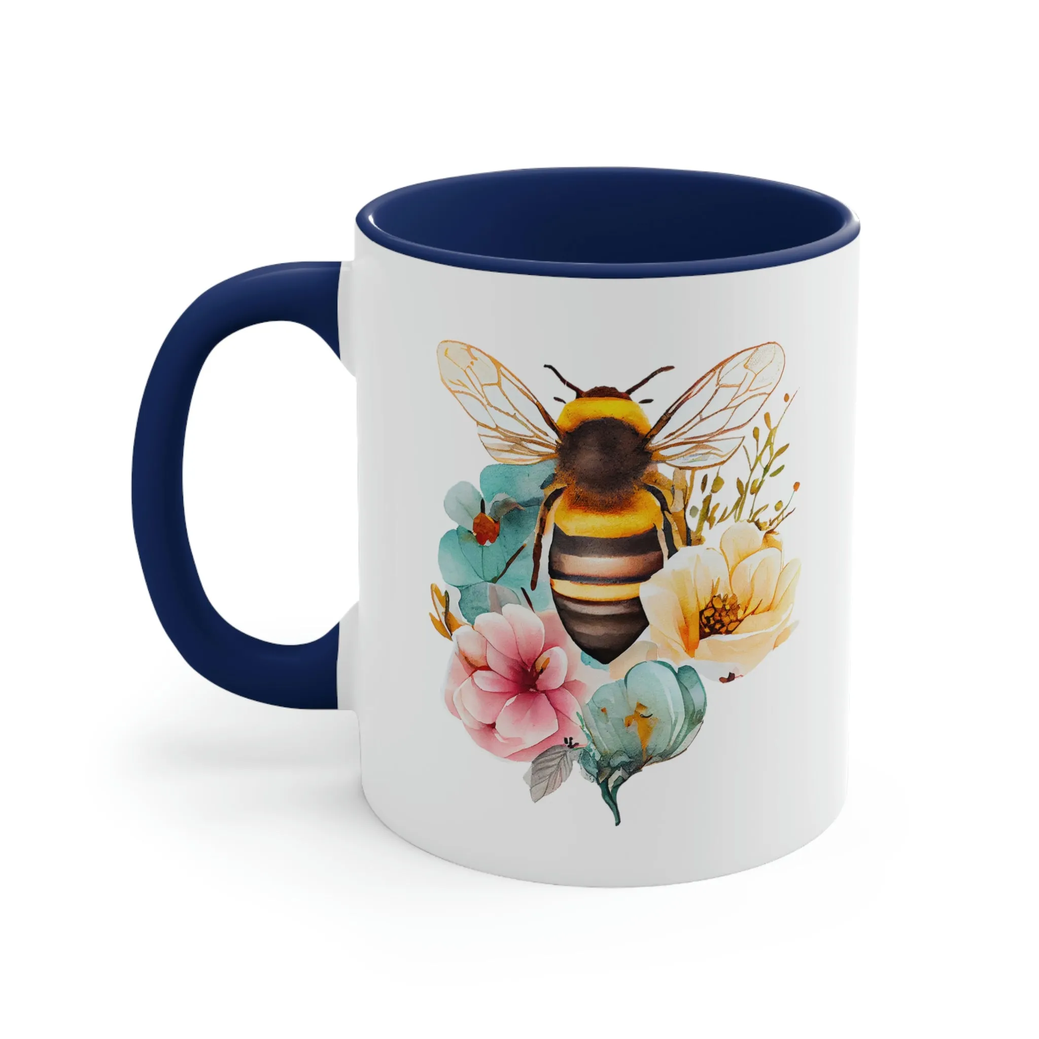 Floral Bee 4 - Accent Coffee Mug 11oz