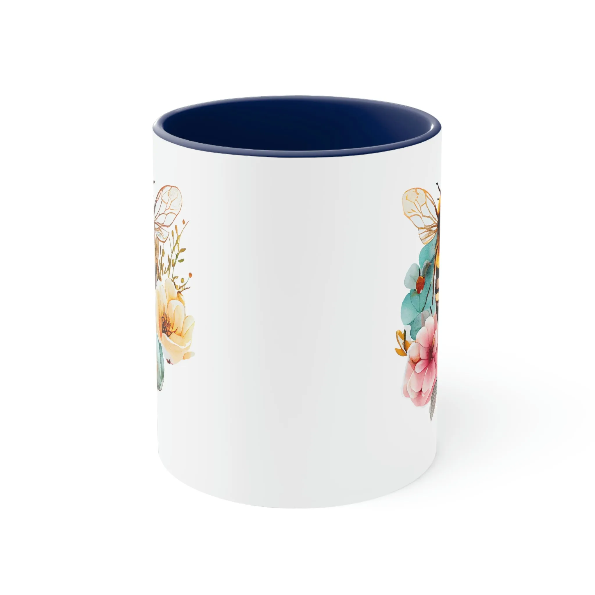 Floral Bee 4 - Accent Coffee Mug 11oz