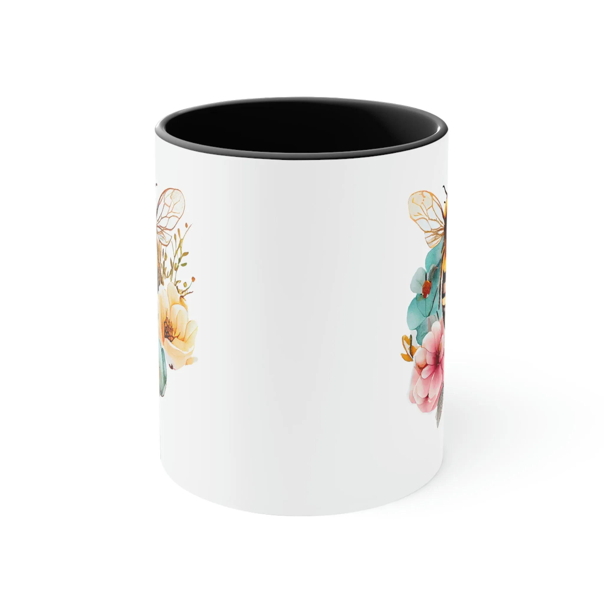 Floral Bee 4 - Accent Coffee Mug 11oz