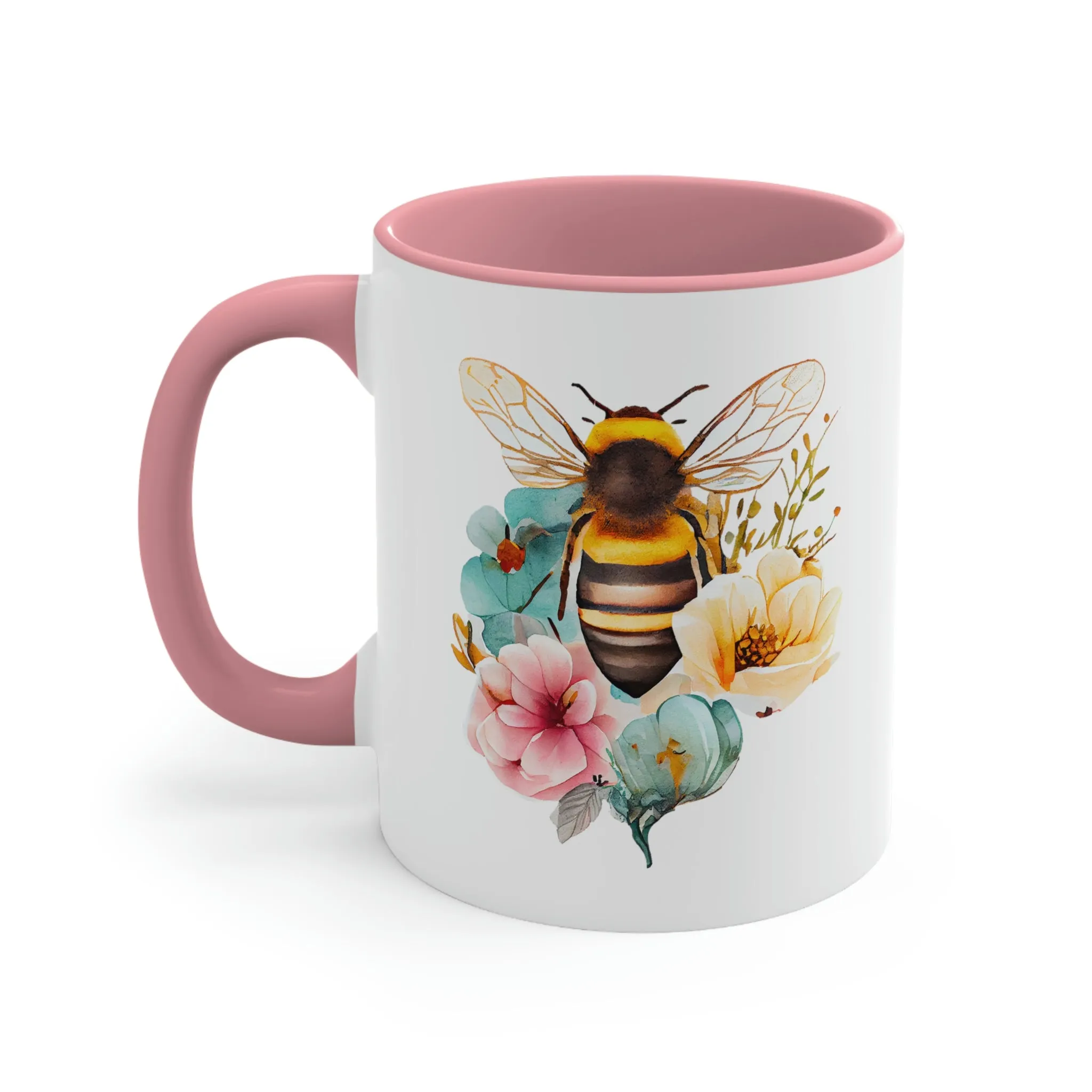 Floral Bee 4 - Accent Coffee Mug 11oz