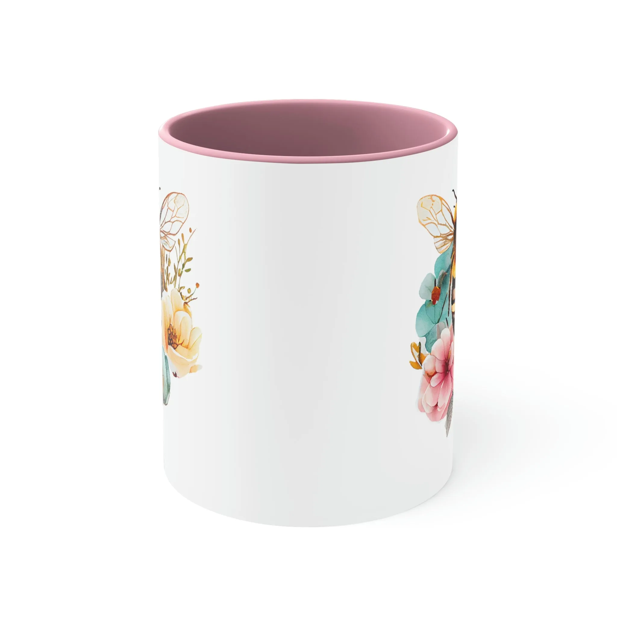 Floral Bee 4 - Accent Coffee Mug 11oz