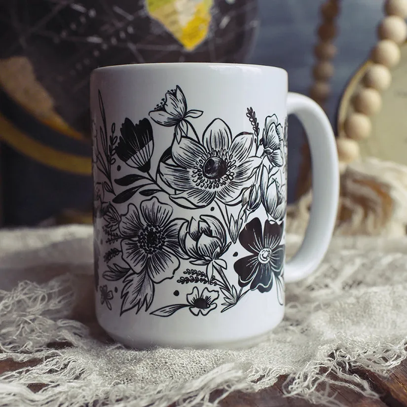 Floral Wraparound Print Mug