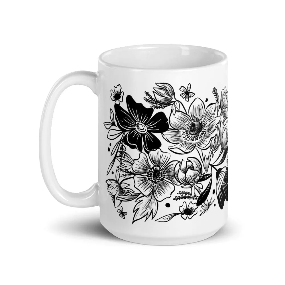 Floral Wraparound Print Mug