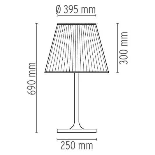 FLOS KTRIBE T2 Transparent Table Lamp with Dimmer