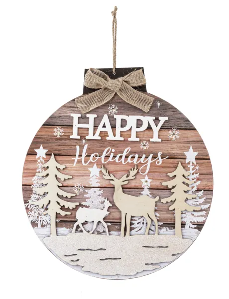 Forest and Deer LED Ornament Wall Decor