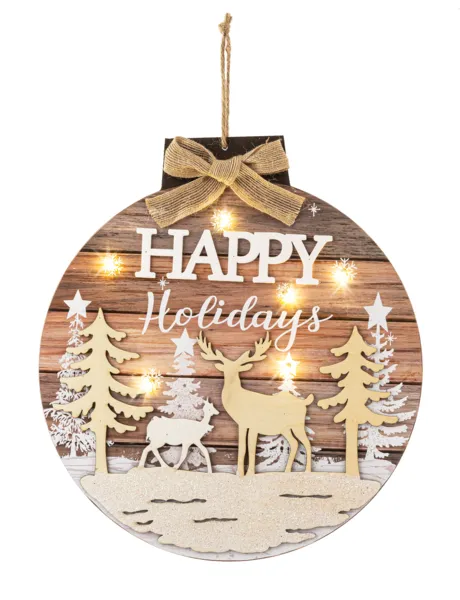 Forest and Deer LED Ornament Wall Decor