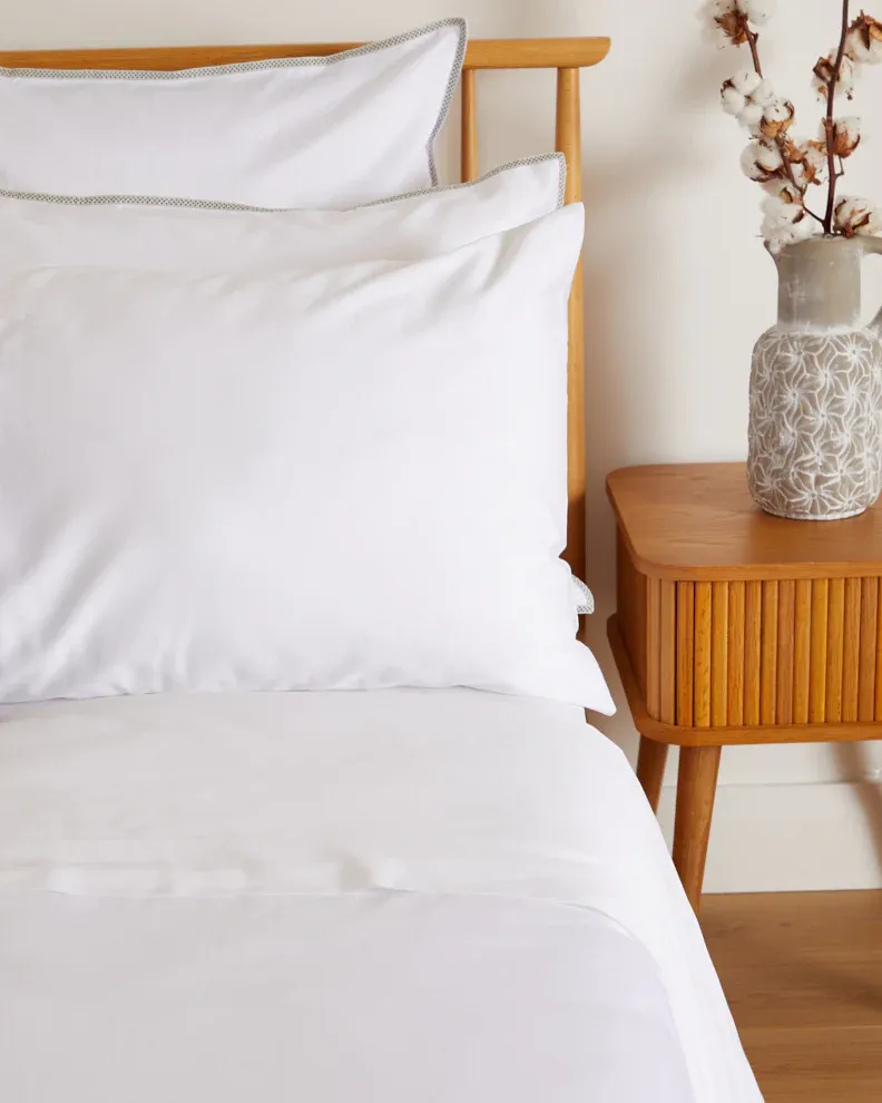 Foxford White Sateen Fitted Sheet