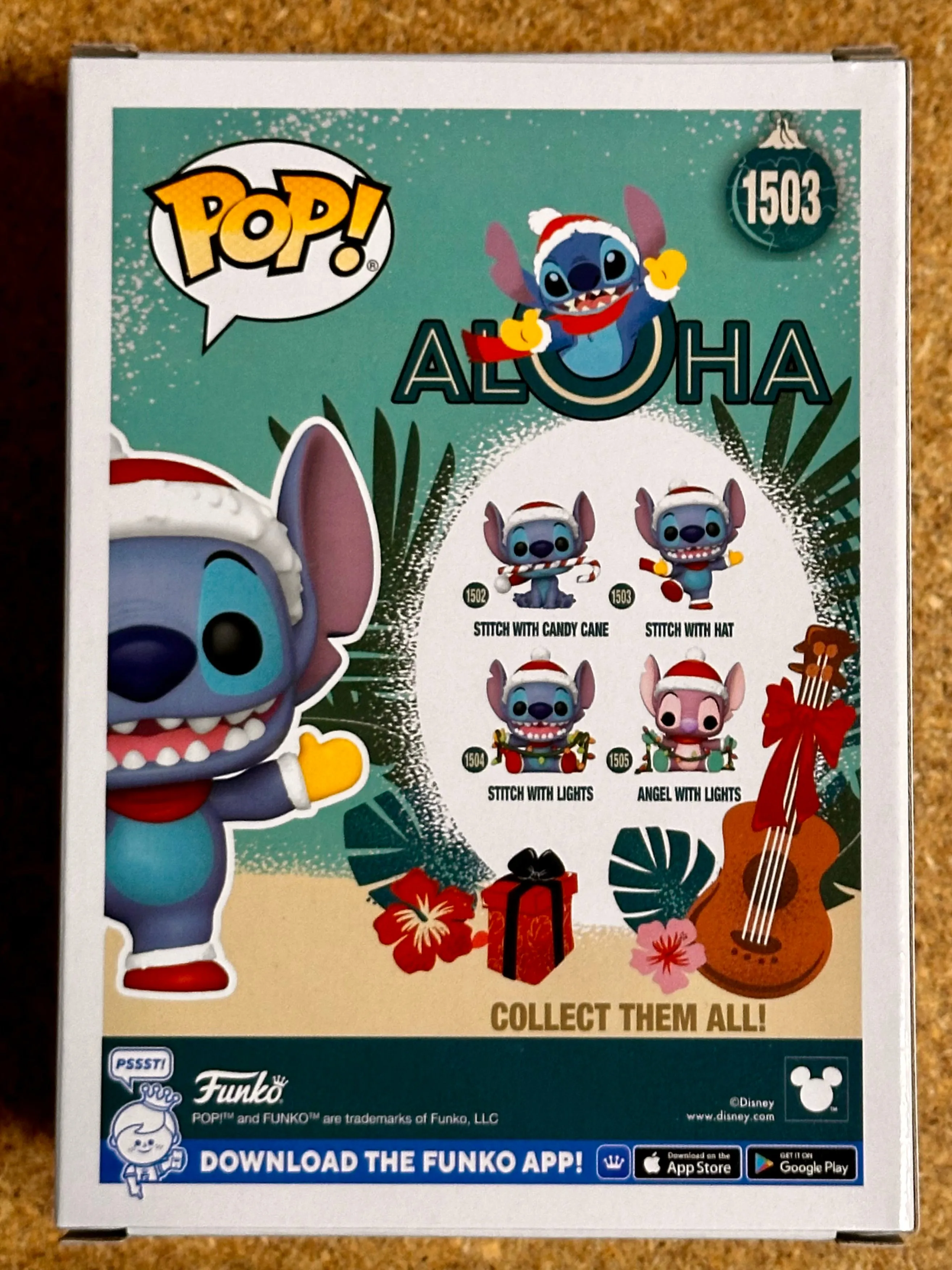 Funko Pop! Disney Stitch With Santa Hat #1503 Lilo & Stitch 2024 Holiday