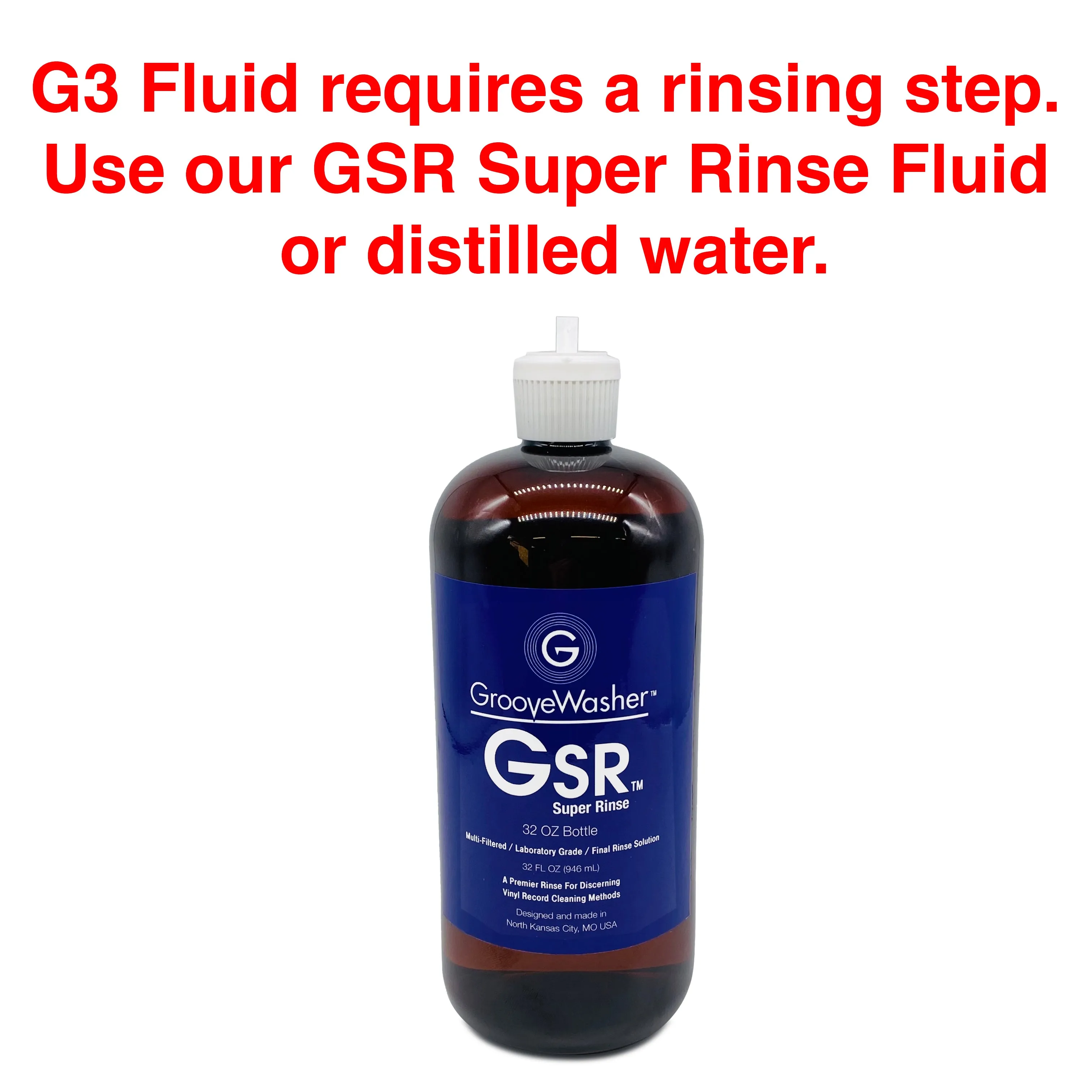 G3 Two•Step Record Cleaning Fluid - 8oz Bottle