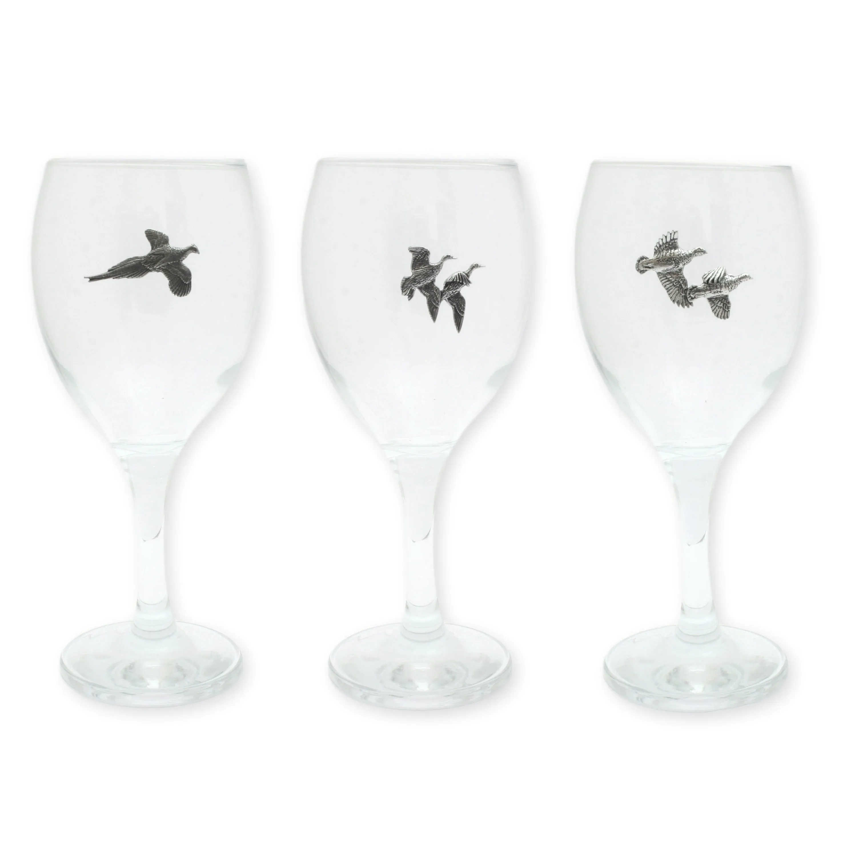 Game Shooting Birds Wine Glasses