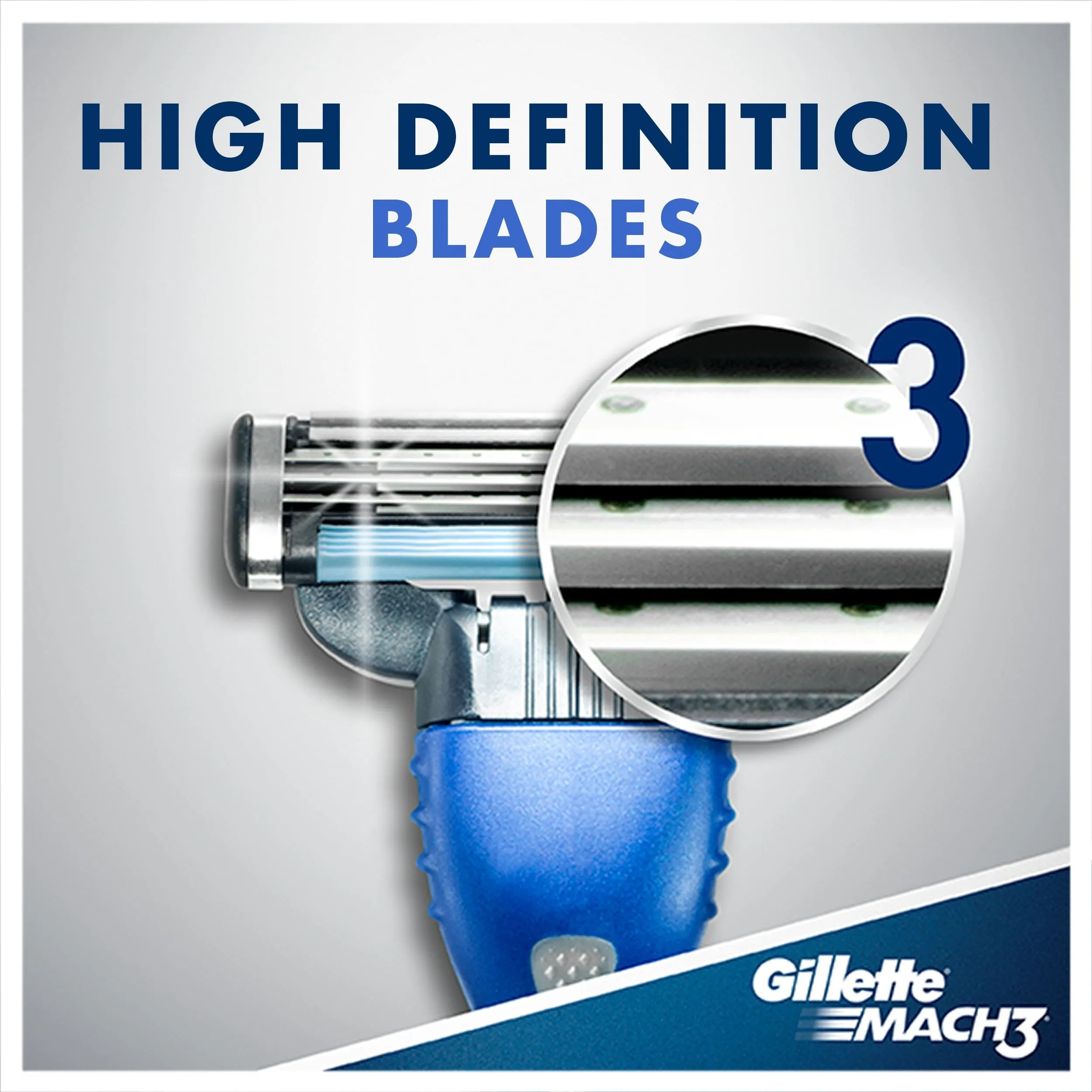 Gillette Mach3 Men’s Disposable Razors, 3 Count, Blue