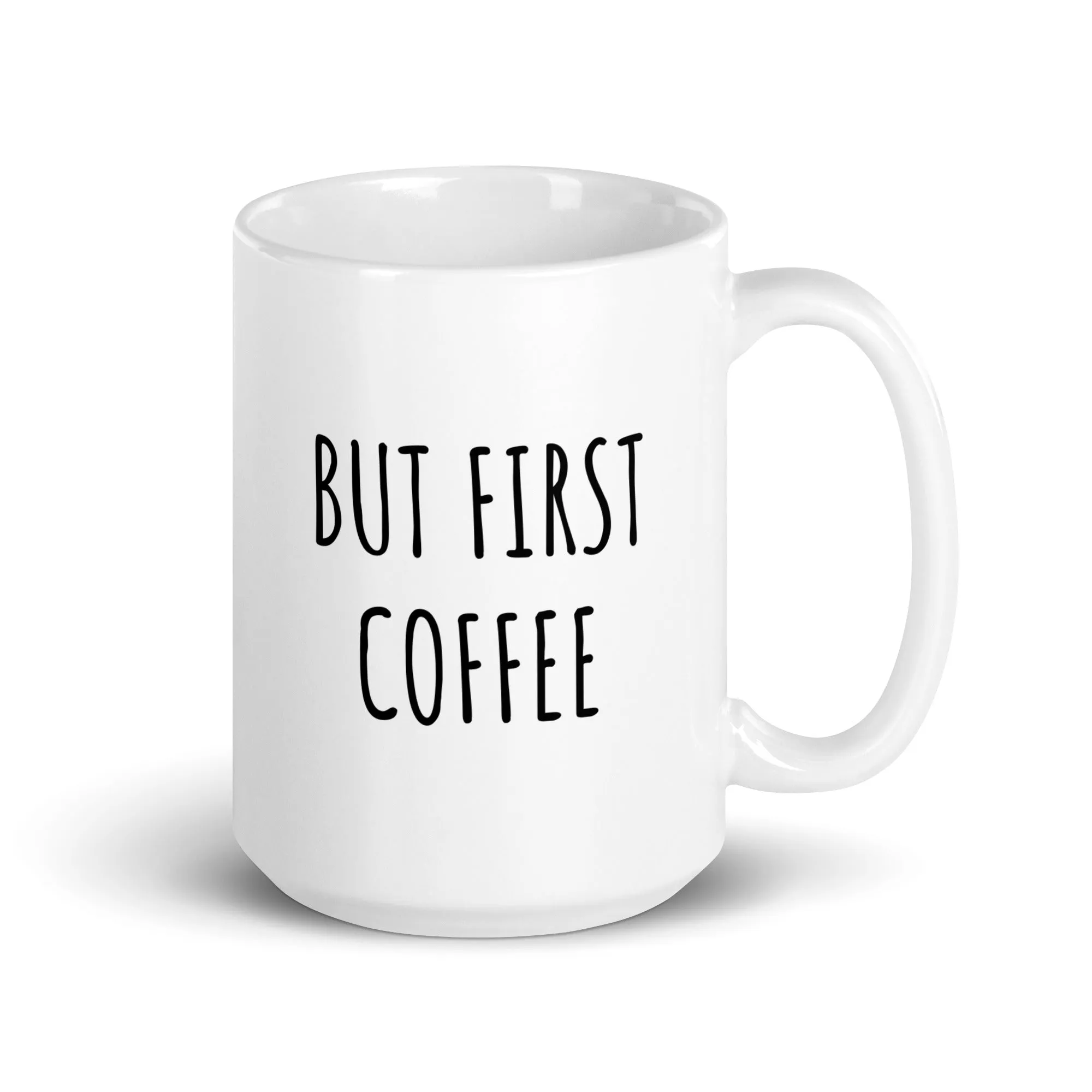 Gold Coast Scuba White Glossy Mug - "But First Coffee"