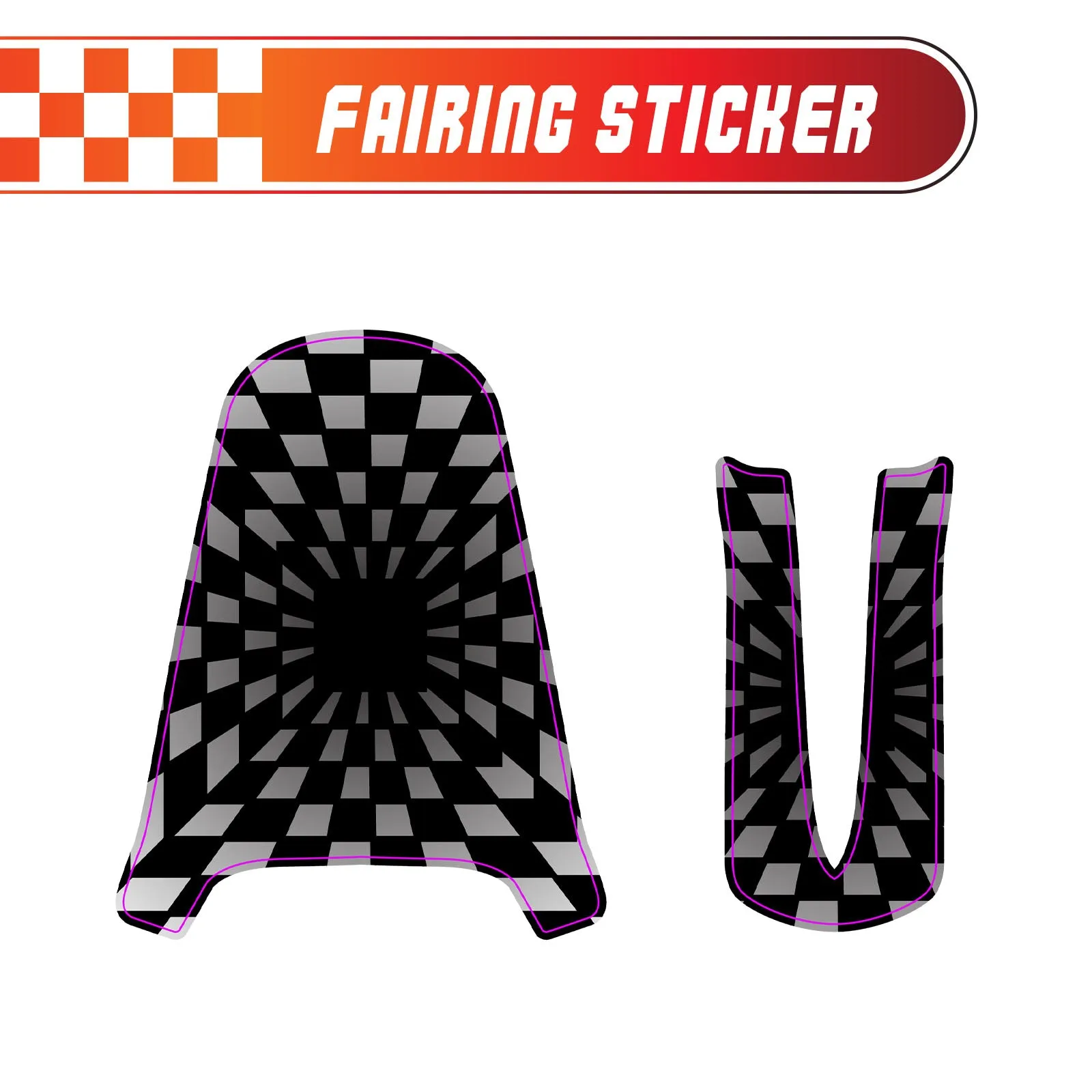 Graphic Kit Decals Fairing Sticker Custom Number For Razor MX350 MX400 - L005 3D Laughing Face