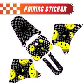 Graphic Kit Decals Fairing Sticker Custom Number For Razor MX350 MX400 - L005 3D Laughing Face