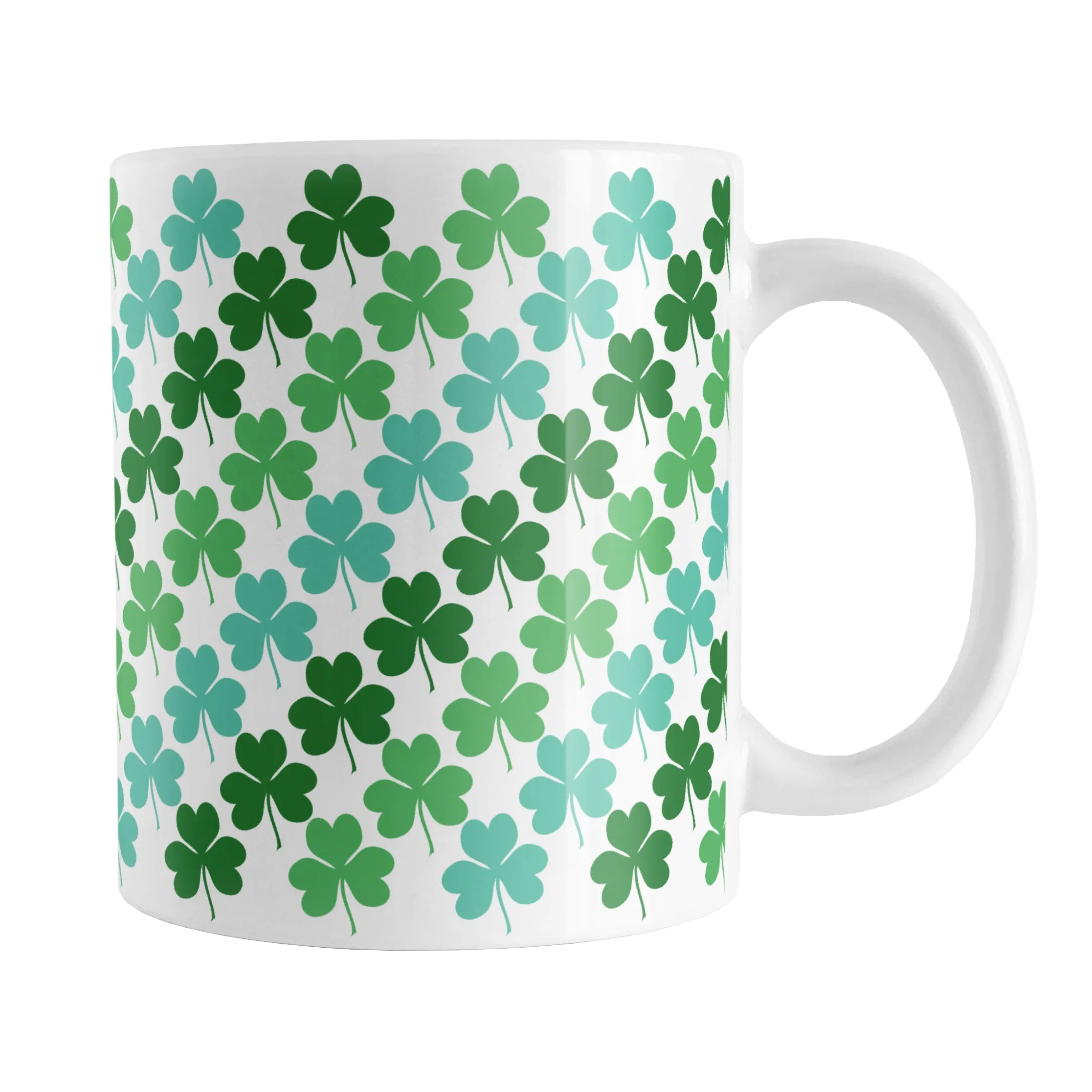 Green and Teal Clovers Mug