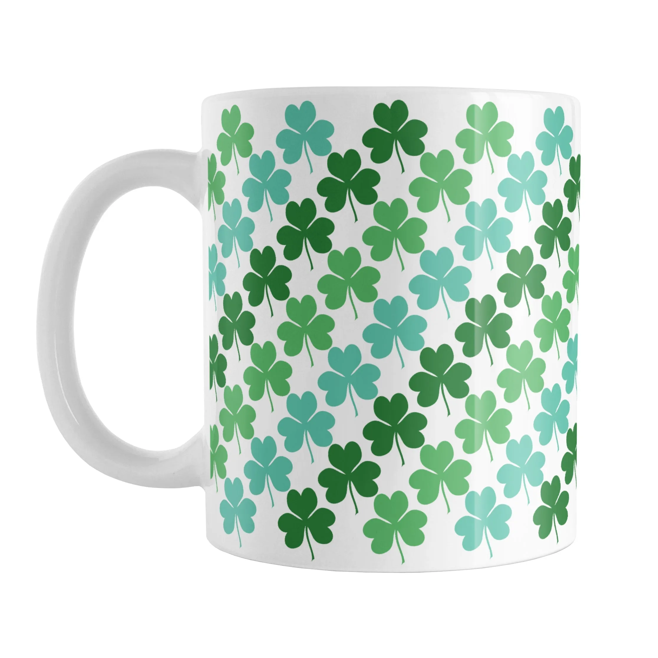 Green and Teal Clovers Mug