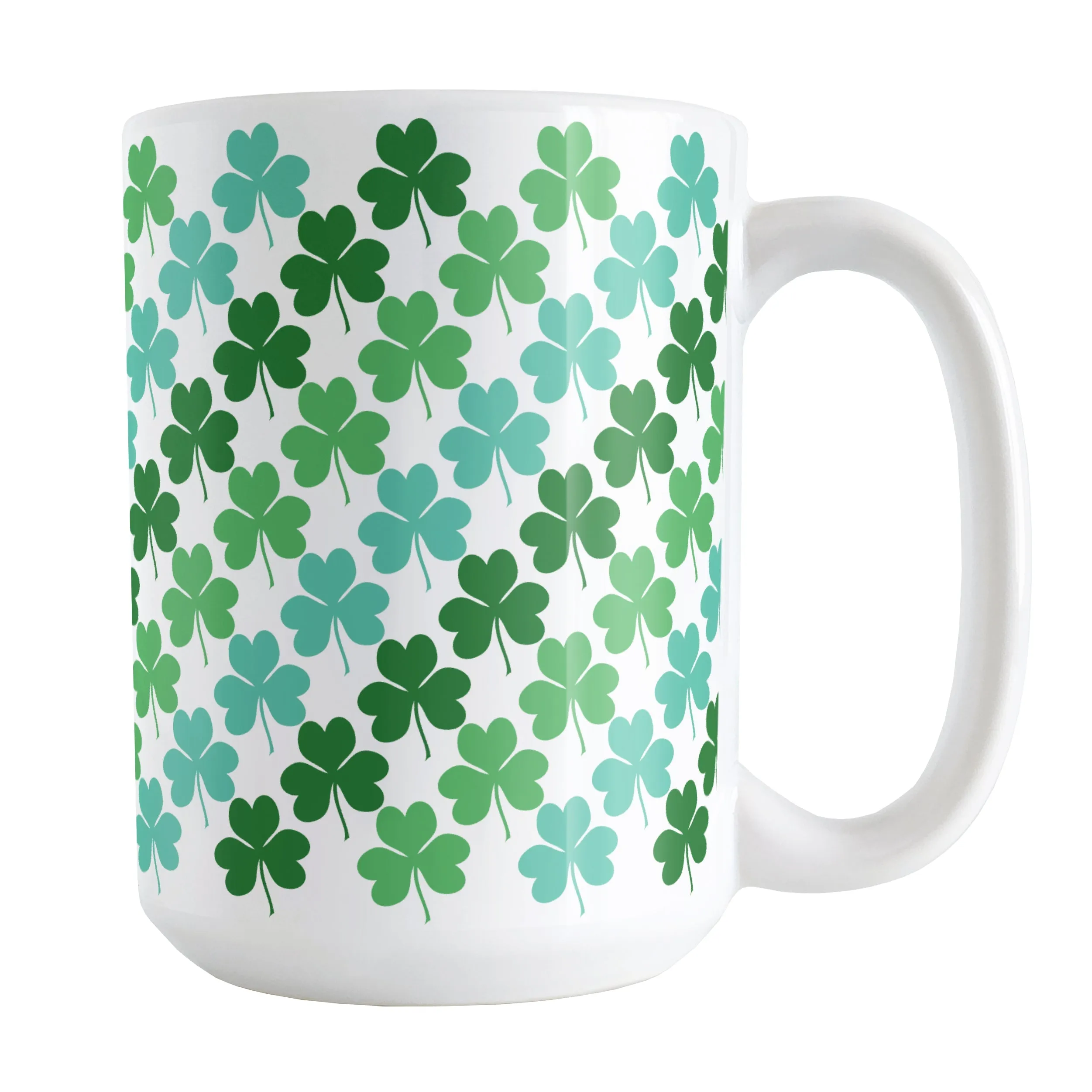 Green and Teal Clovers Mug