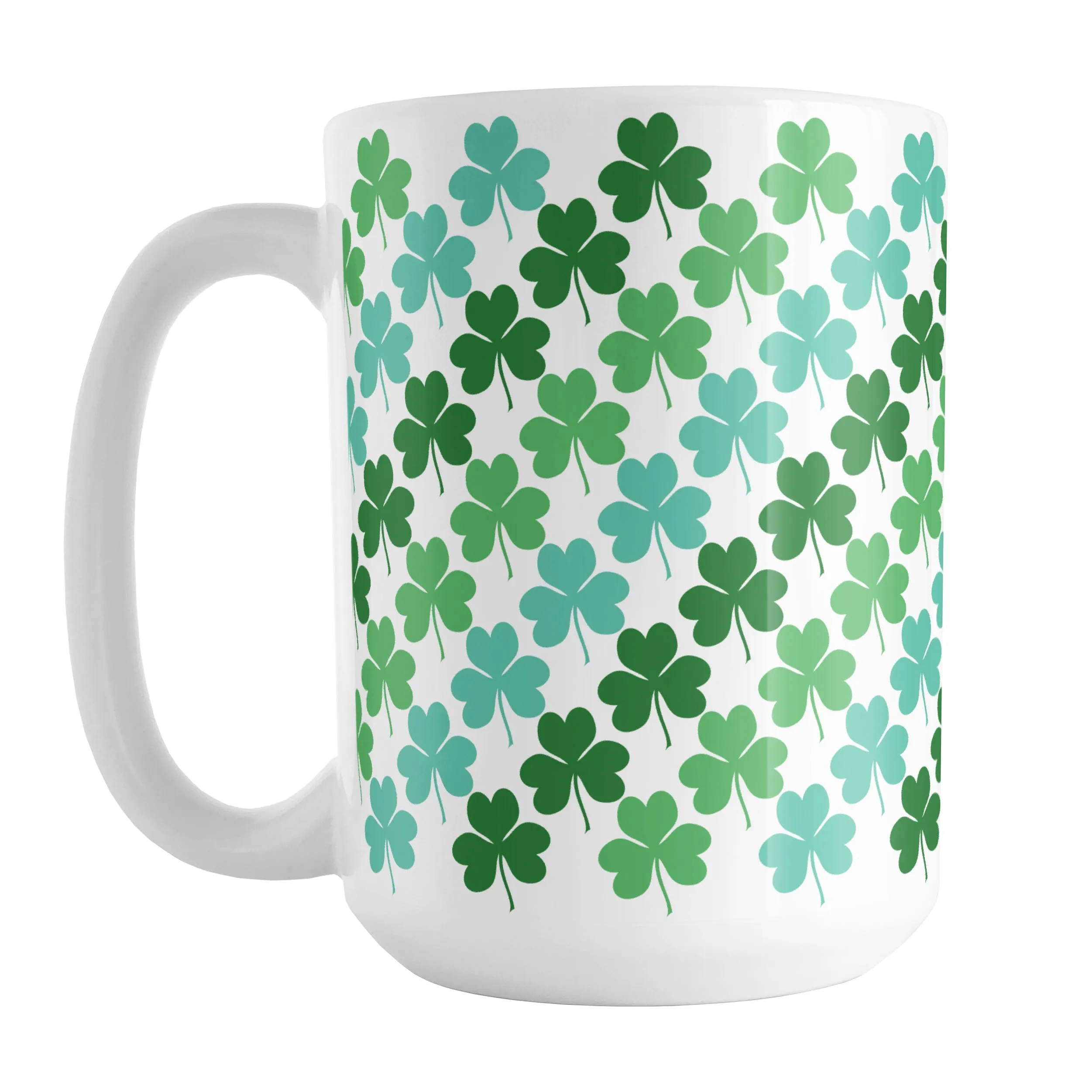 Green and Teal Clovers Mug