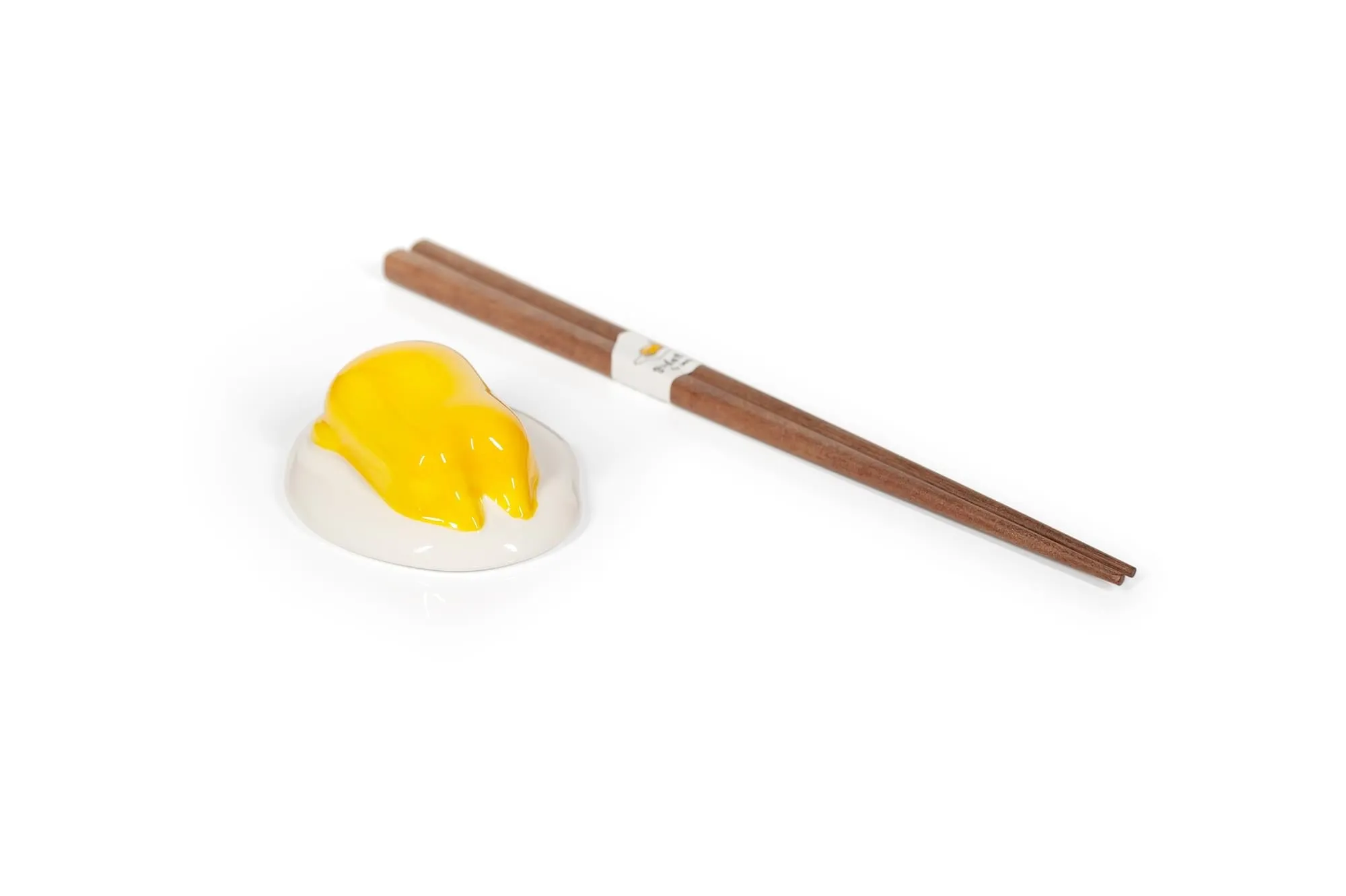 Gudetama The Lazy Egg Chopstick Set & Ceramic Holder | Reusable Chopsticks Set