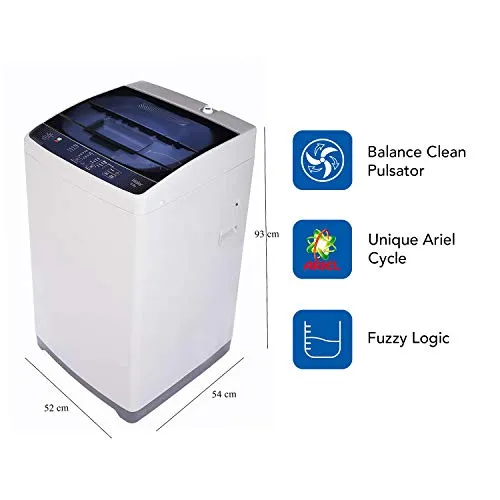 Haier 6.2 Kg Fully-Automatic Top Loading Washing Machine (HWM62-AE, White with Blue lid)