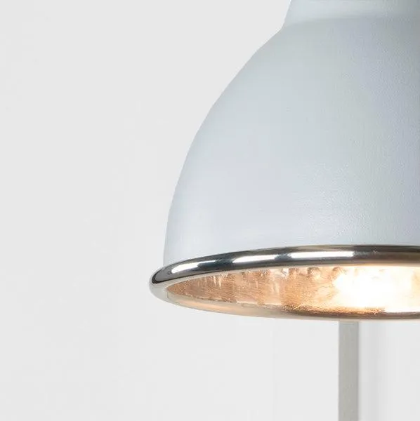 Hammered Nickel Brindley Wall Light in Birch | From The Anvil