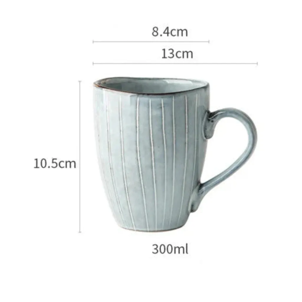 Handmade Coffee Mug Blue Grey - Naomi 3 Sizes