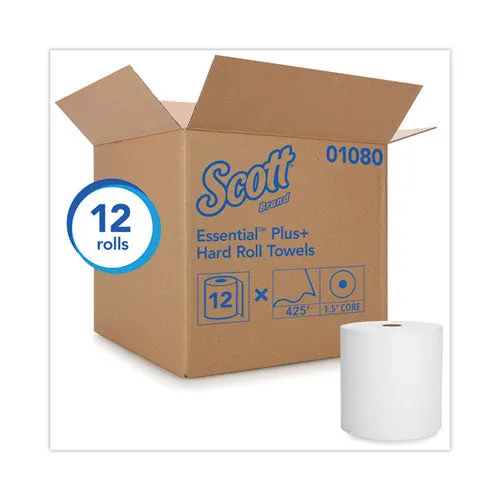 Hard Roll Paper Towels With Premium Absorbency Pockets, 1-ply, 8" X 425 Ft, 1.5" Core, White, 12 Rolls/carton