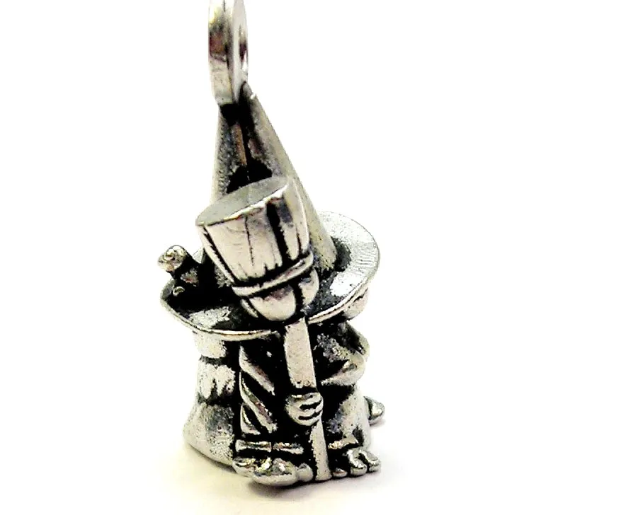 Haunted Warty Witch Gnome Charm Necklace