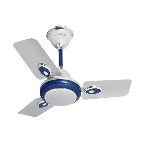 HAVELLS 600 MM FAN FUSION SILVER BLUE 600 mm 3 Blade Ceiling Fan  (Silver blue, Pack of 1)