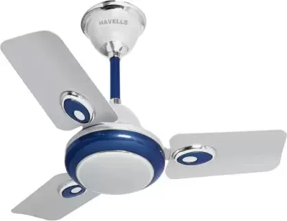 HAVELLS 600 MM FAN FUSION SILVER BLUE 600 mm 3 Blade Ceiling Fan  (Silver blue, Pack of 1)