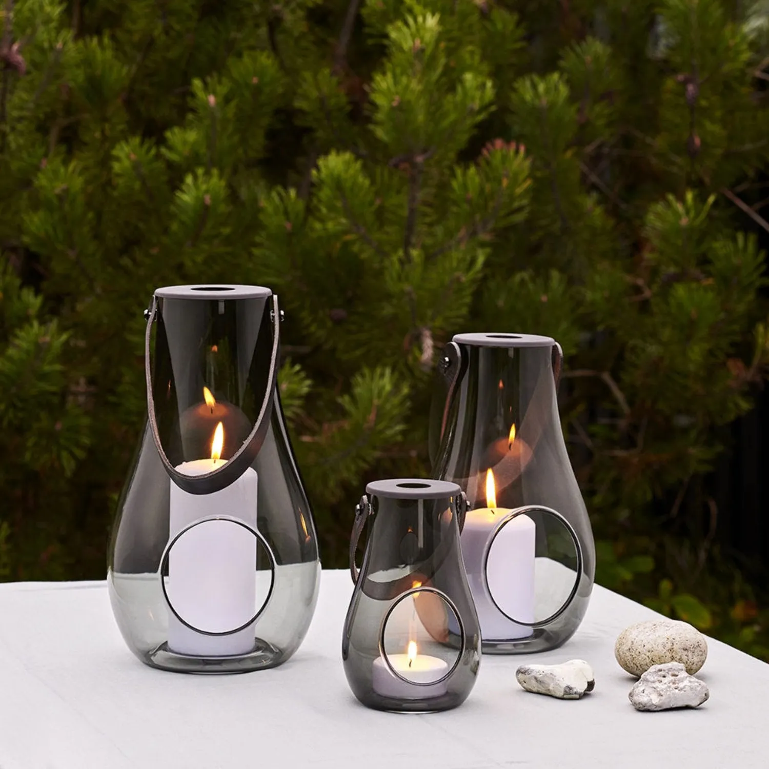 holmegaard | design with light lantern | smoke 29cm