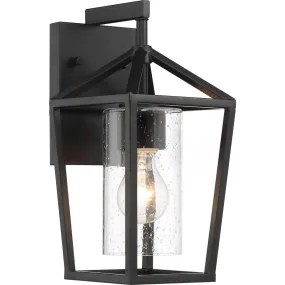 Hopewell 12 In. Outdoor Wall Light Black Finish