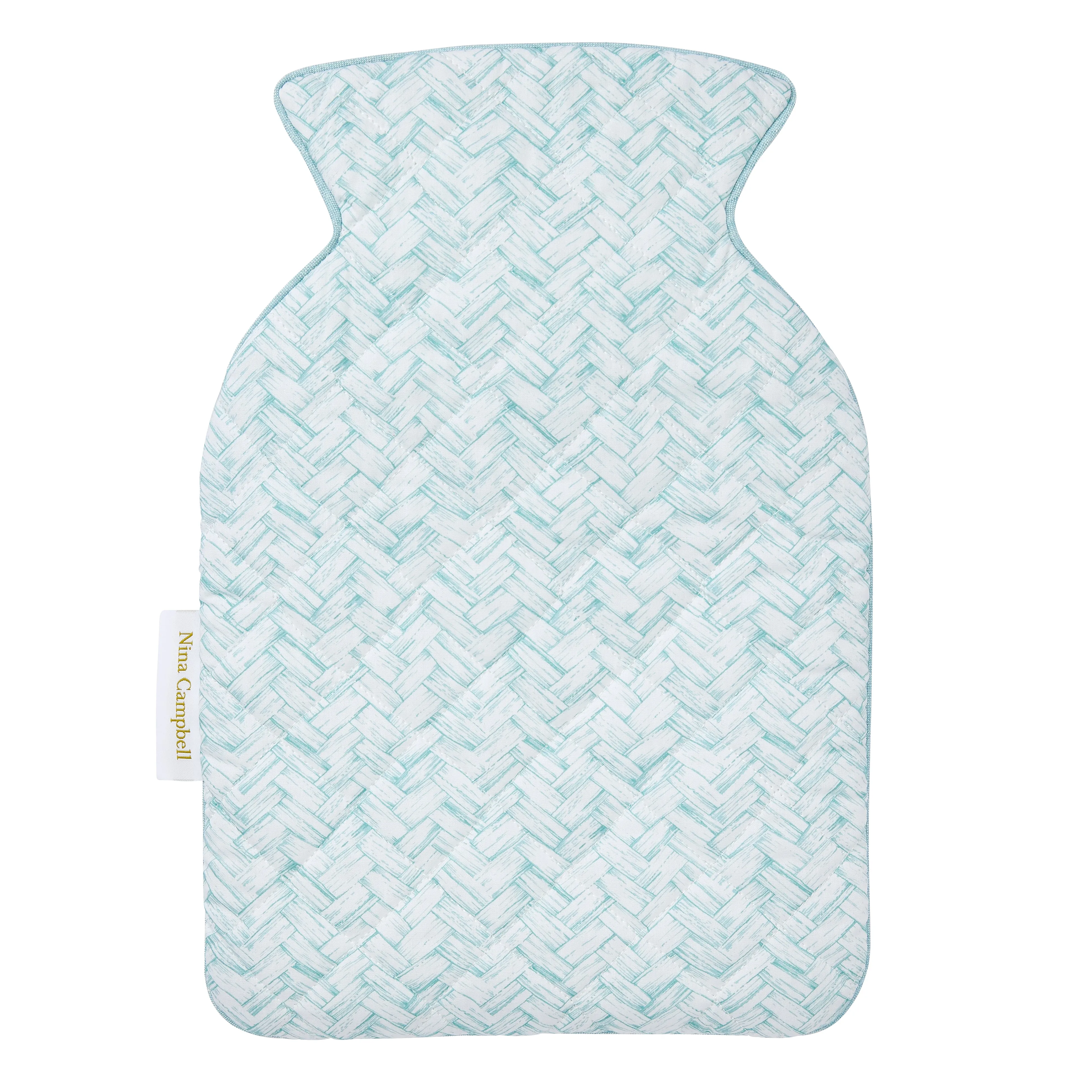 Hot Water Bottle Cover Basketweave Aqua