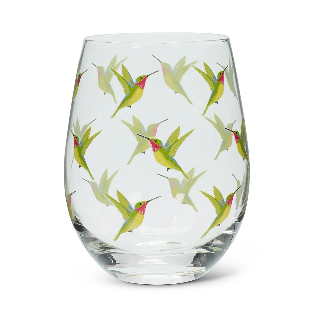 Hummingbird Stemless Wine Glass 14OZ