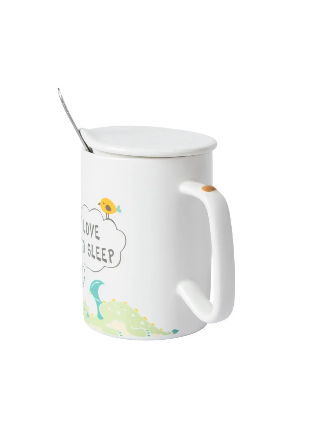 I LOVE TO SLEEP' Coffee Mug With Lid - Dragon, 400 Ml