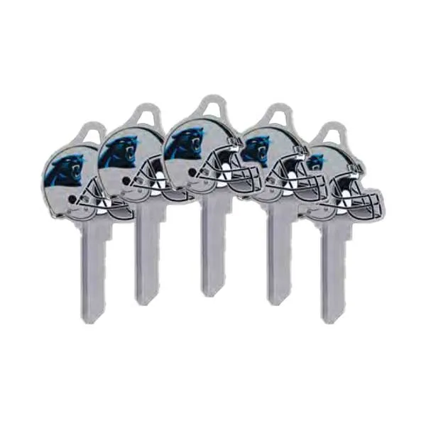 Ilco - NFL TeamKeys - Helmet Edition - Key Blank - Carolina Panthers - SC1 (5 Pack)