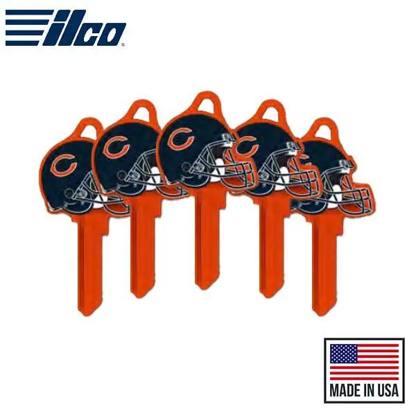 Ilco - NFL TeamKeys - Helmet Edition - Key Blank - Chicago Bears - SC1 (5 Pack)