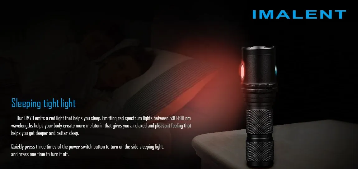 Imalent DM70 Flashlight LED Light with USB Rechargeable Battery Compact 4500 Lumens EDC Light