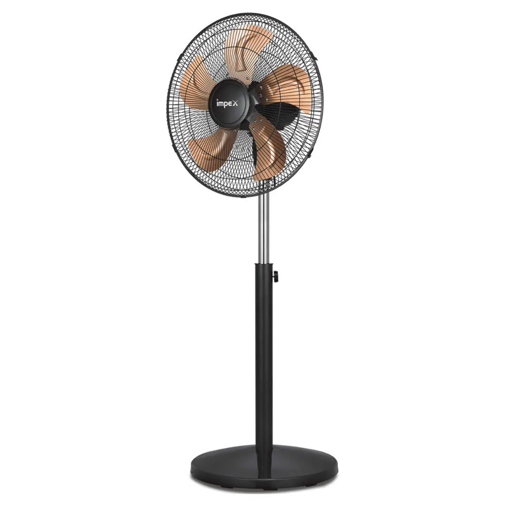 Impex Metadio 18 Pedestal Fan 450 mm Black Gold