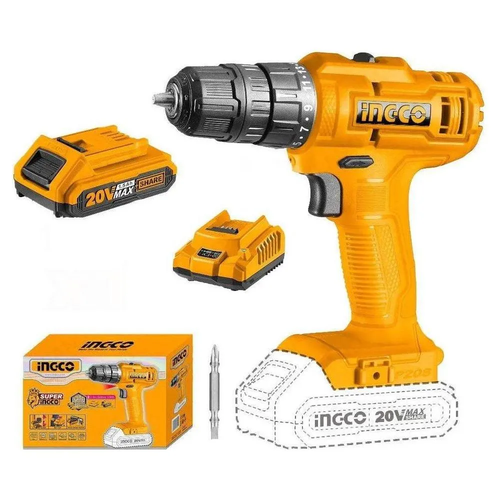 Ingco CDLI20032 Li-Ion Cordless Drill 20V